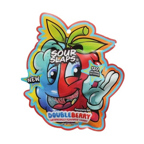 Sour Slaps Doubleberry - Zure Riemen Snoep voor wholesale door Fizz and Sweets Wholesale