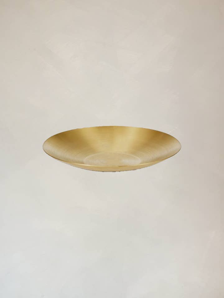 Golden incense holder tray - round for wholesale by Maison Farigoulette
