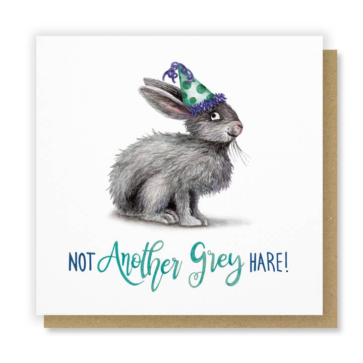 Another Grey Hare - Funny Old Rabbit Birthday Greetings Card for wholesale by Citrus Bunn