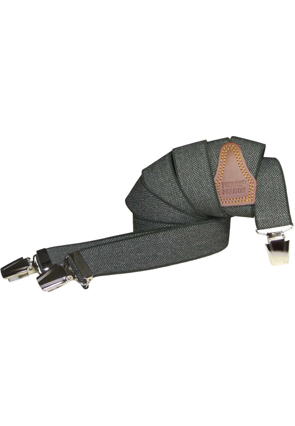 Pierre Mouton - Wholesale Belt - Unisex - Braces Serge Dark Green 120/3 | Handmade