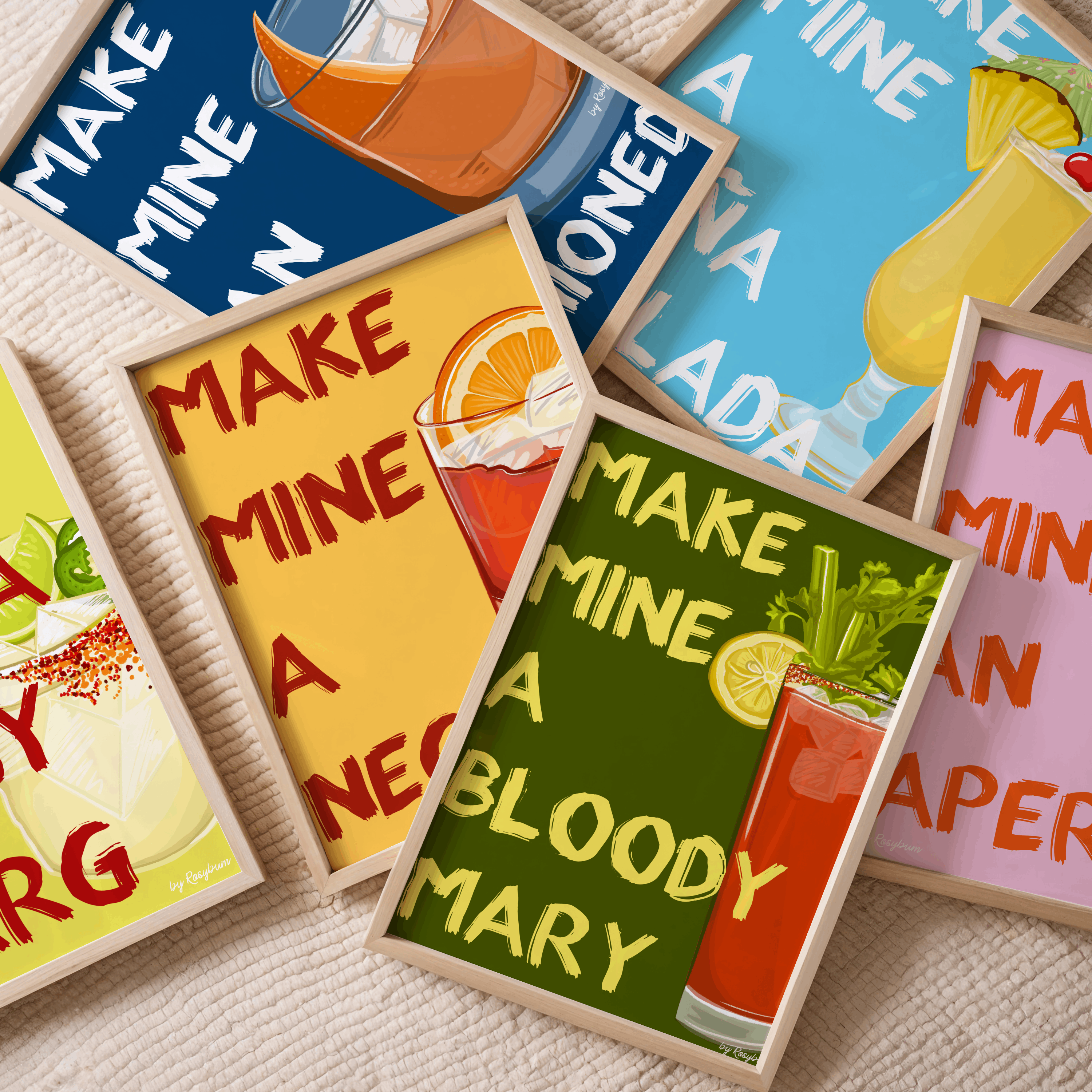 by Rosybum - Wholesale Art Print - Make Mine A Spicy Marg - Spicy Margarita Cocktail Wall Art7