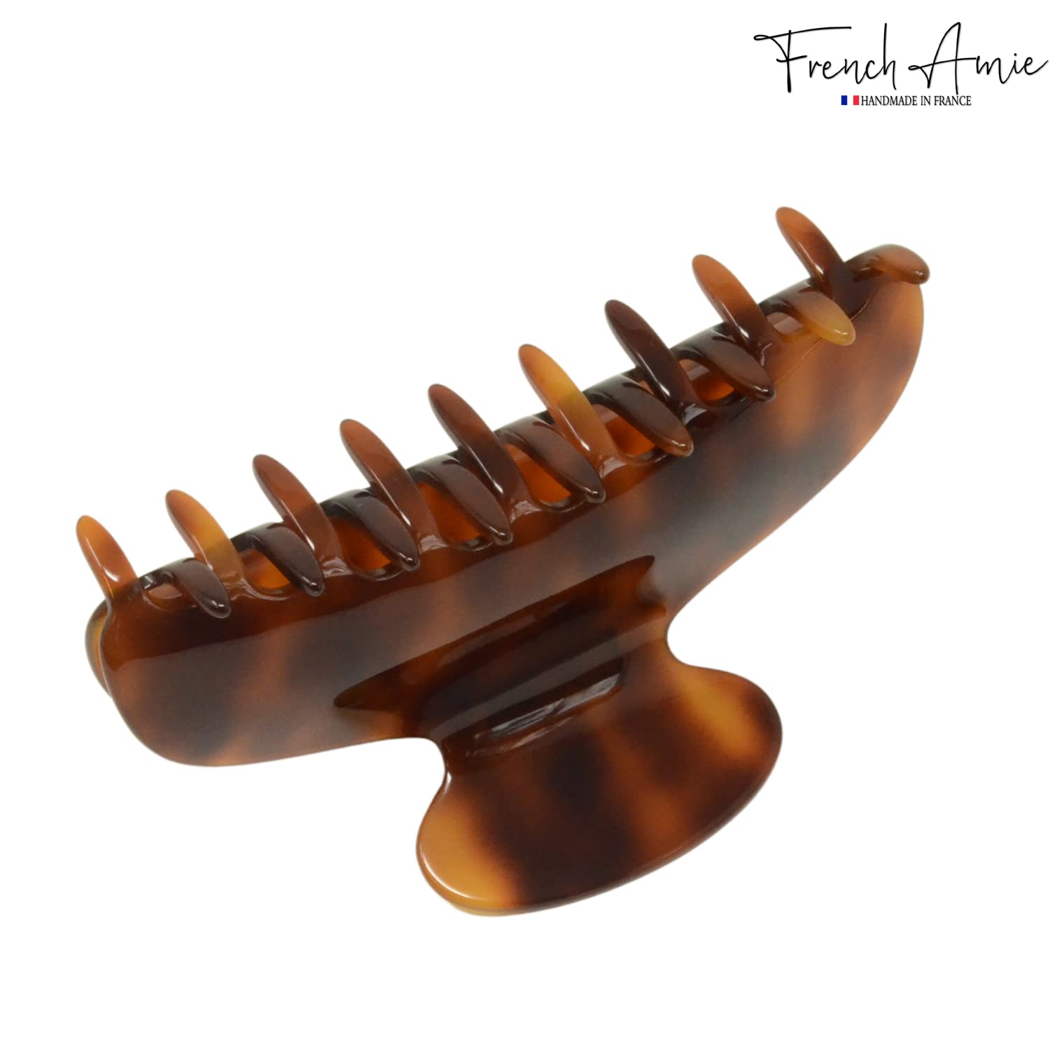 Parcelona - Wholesale Hair Clip - Women's - French Amie Thin Oval Large 4 1/4” Handmade Celluloid Jaw Hair Claw for Women2