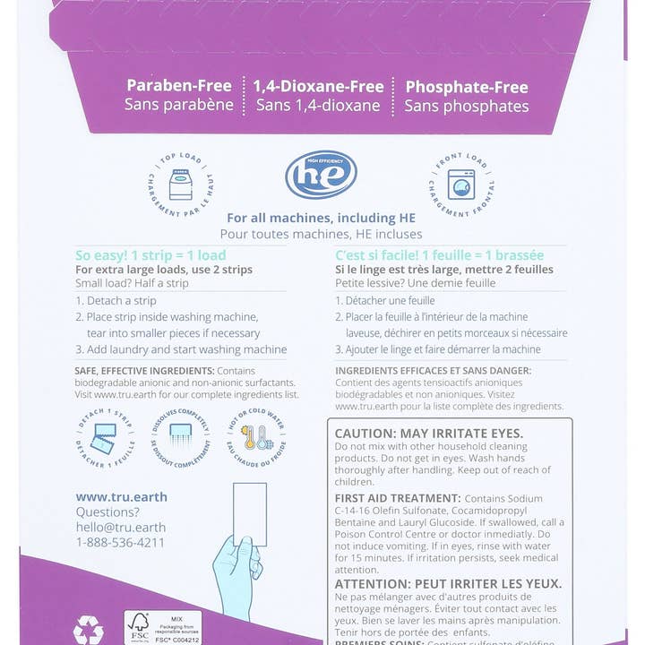 Everyday Supply Co - Wholesale Laundry Detergent Powder/Pods - TRU EARTH DETERGENT LANDRY LILAC - Case of 121