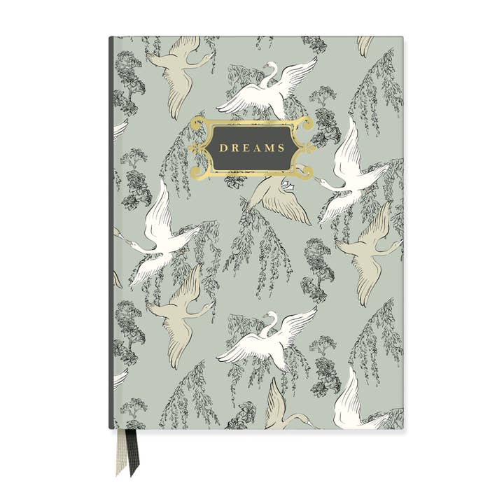 Swan Dance Toile Hardcover Notebook for wholesale by Good Juju Ink