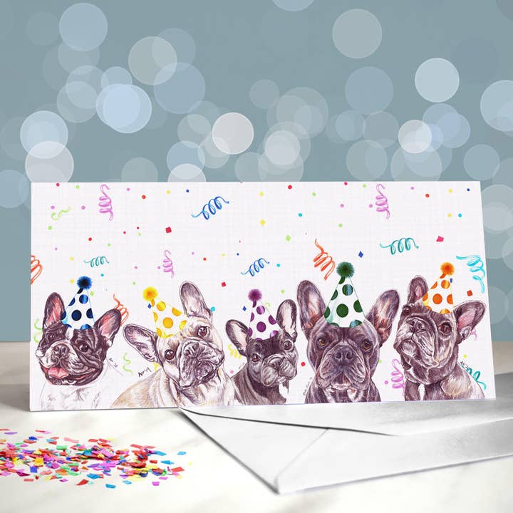 Cartões de Aniversário Bulldog Francês - Blank - Escolha de Designs por atacado de Amber Marie Studio
