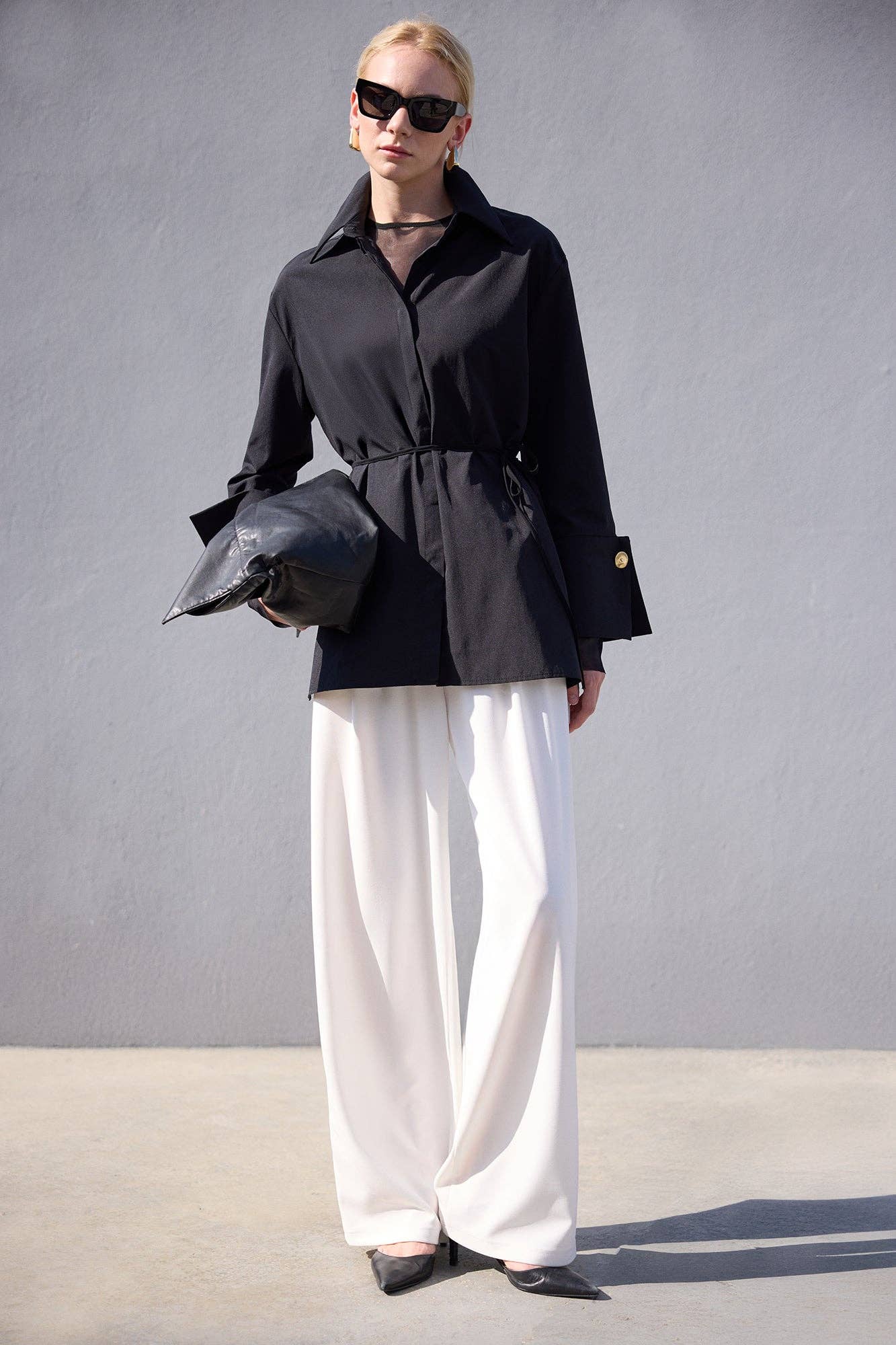 Siyah POPLIN SHIRT WITH WIDE CUFF for wholesale on Faire1