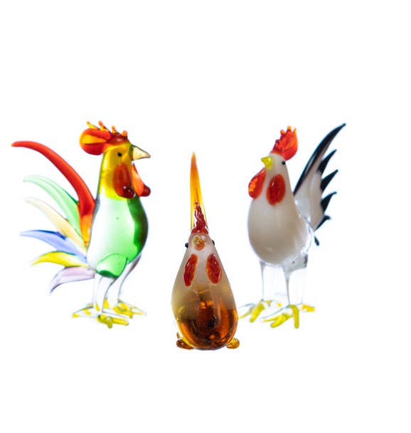 Sea Creations - Wholesale Decorative Figurine - Glass Rooster Mini 2"