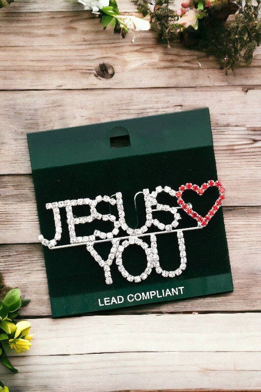 WIE Gezeigt Brosche „Jesus liebe dich“ für den Großhandel auf Faire2