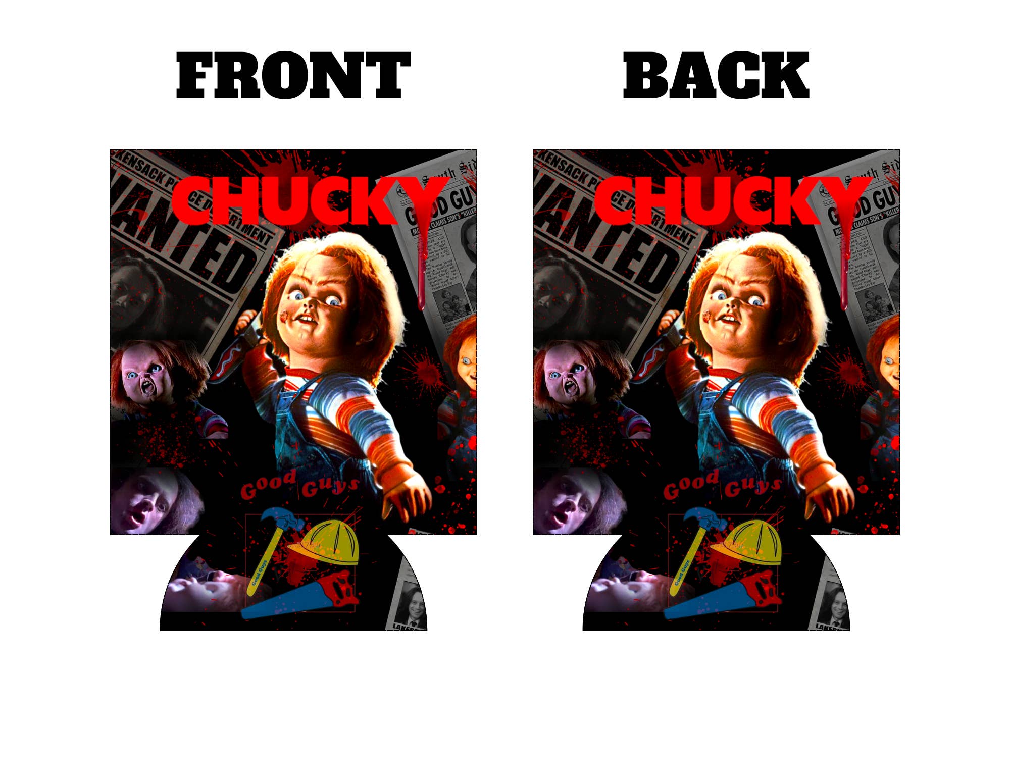 Graveyard Offerings – Mangas térmicas de bebidas por atacado – Arrefecedor de Latas Chucky