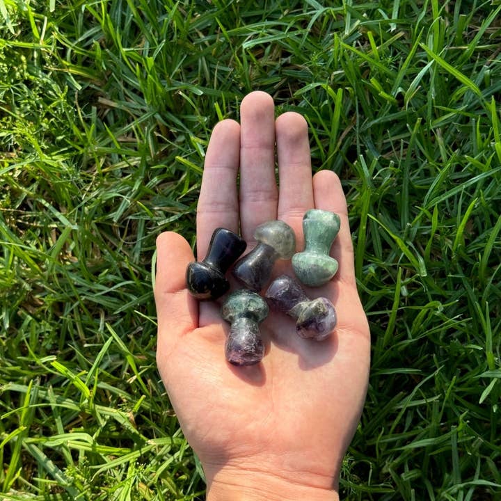 Earths Elements Wholesale - Wholesale Spiritual Stone/Crystal - Crystal Mushroom - Fluorite Medium1