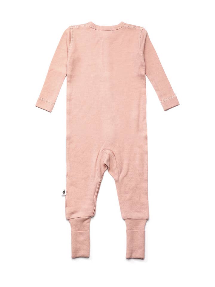 Lille Barn – Engroshandel Romper - Baby – Uld baby dragt / heldragt - Merinould - Misty Rose1