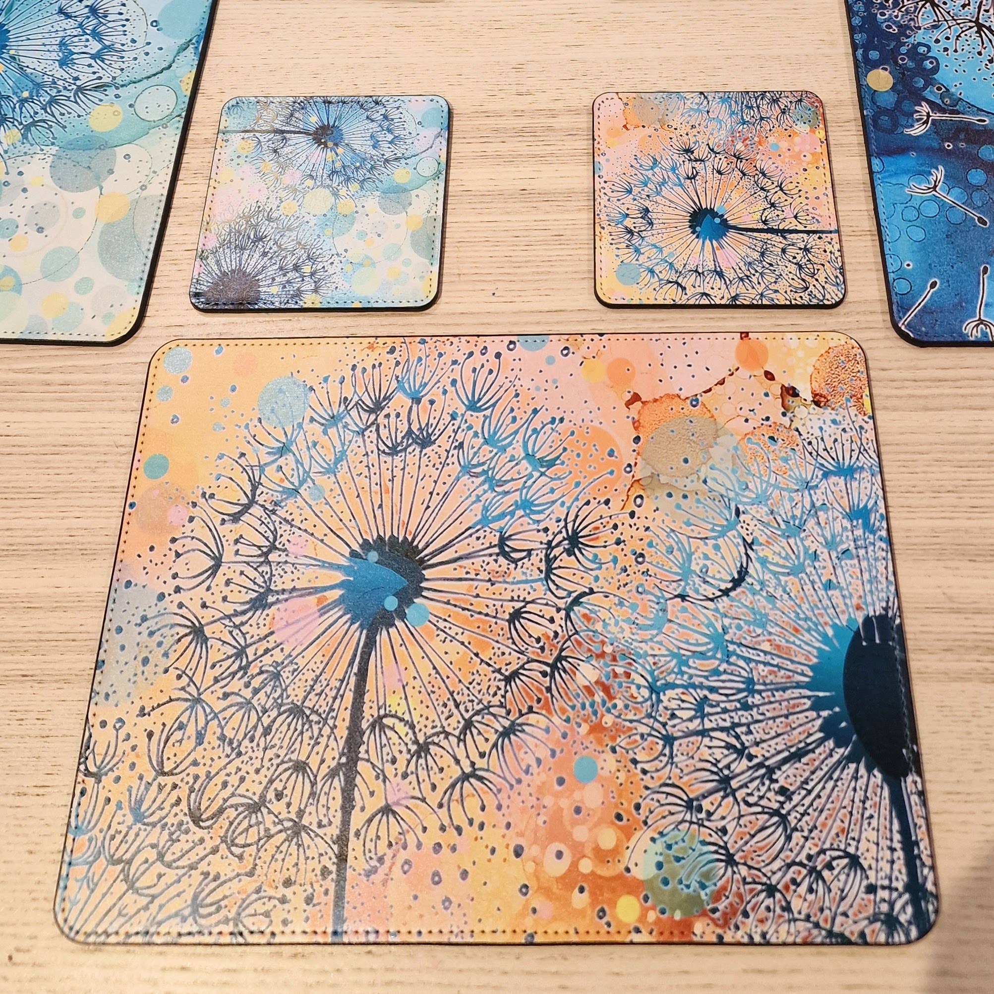 By Jo Crafts – wholesale Placemat – Dandelion Placemat and Coaster Set 2