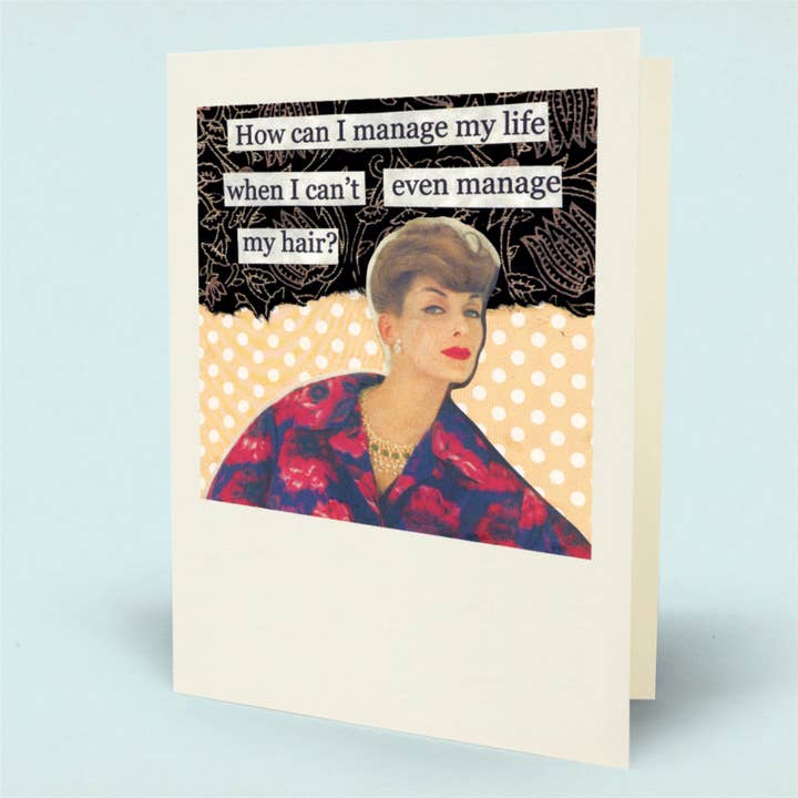 Manage Life Hair Card for wholesale by Mina Lee Studio