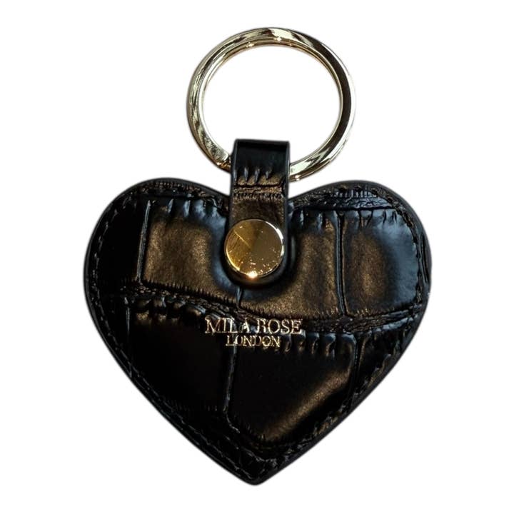 Mila Rose London - Wholesale Keychain – Women's - Leather Crocodile Print Key Ring Christmas Gift12