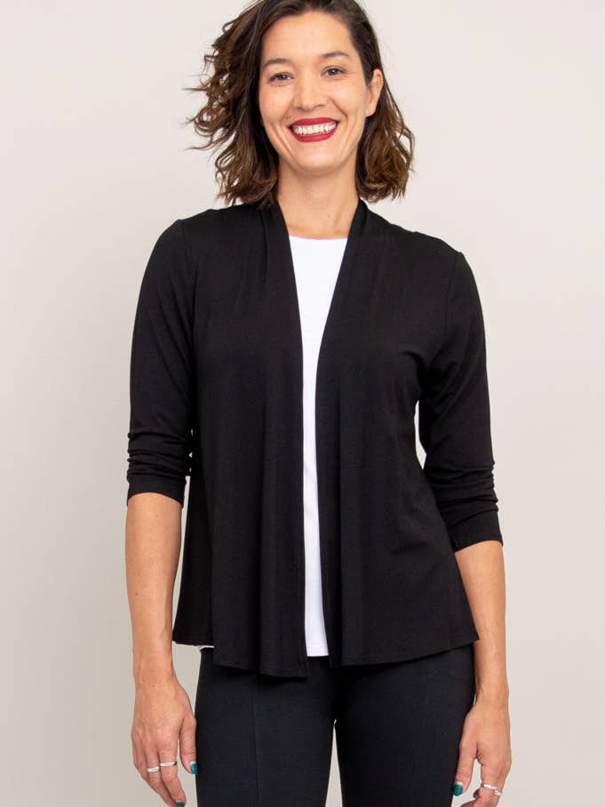 Kathy Jacket, Black, Bamboo for wholesale by Blue Sky Clothing Co LLC