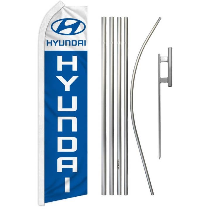 Hyundai Super Flagga & Stång Kit för wholesale av Flags Importer