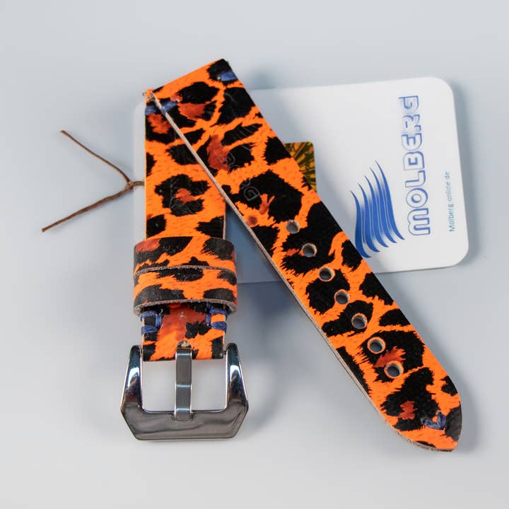 Watch strap, extra strong handmade NEW Molberg leopar-style for wholesale by Molberg