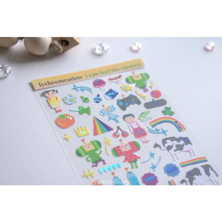 Lycheemeadow - Wholesale Sticker - I Can See the Cosmos Holographic Sticker Sheet2
