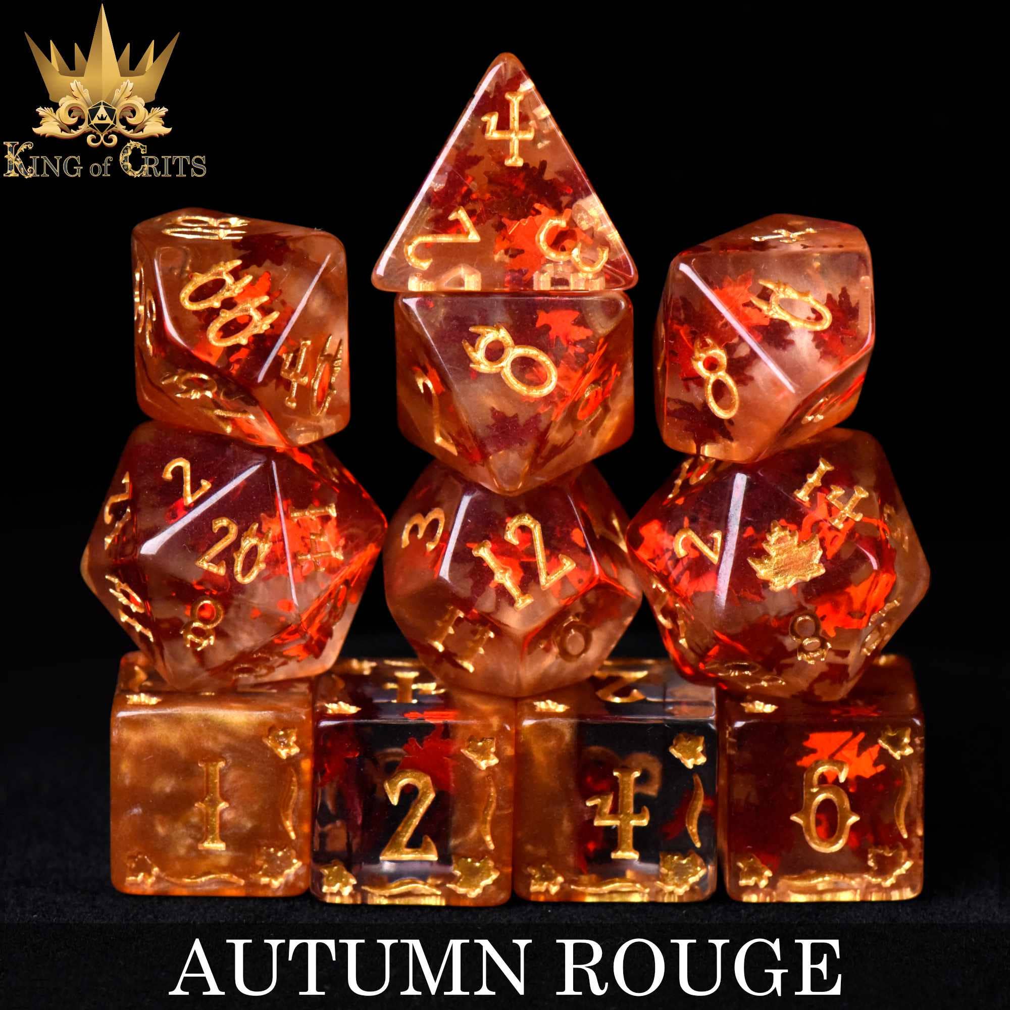 DNDDICE.COM - Wholesale Dice - Autumn Rouge - 11 Dice Set1