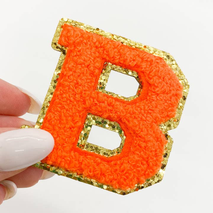 arancione | toppa adesiva glitterata per la vendita all'ingrosso da parte di XOKendallCo