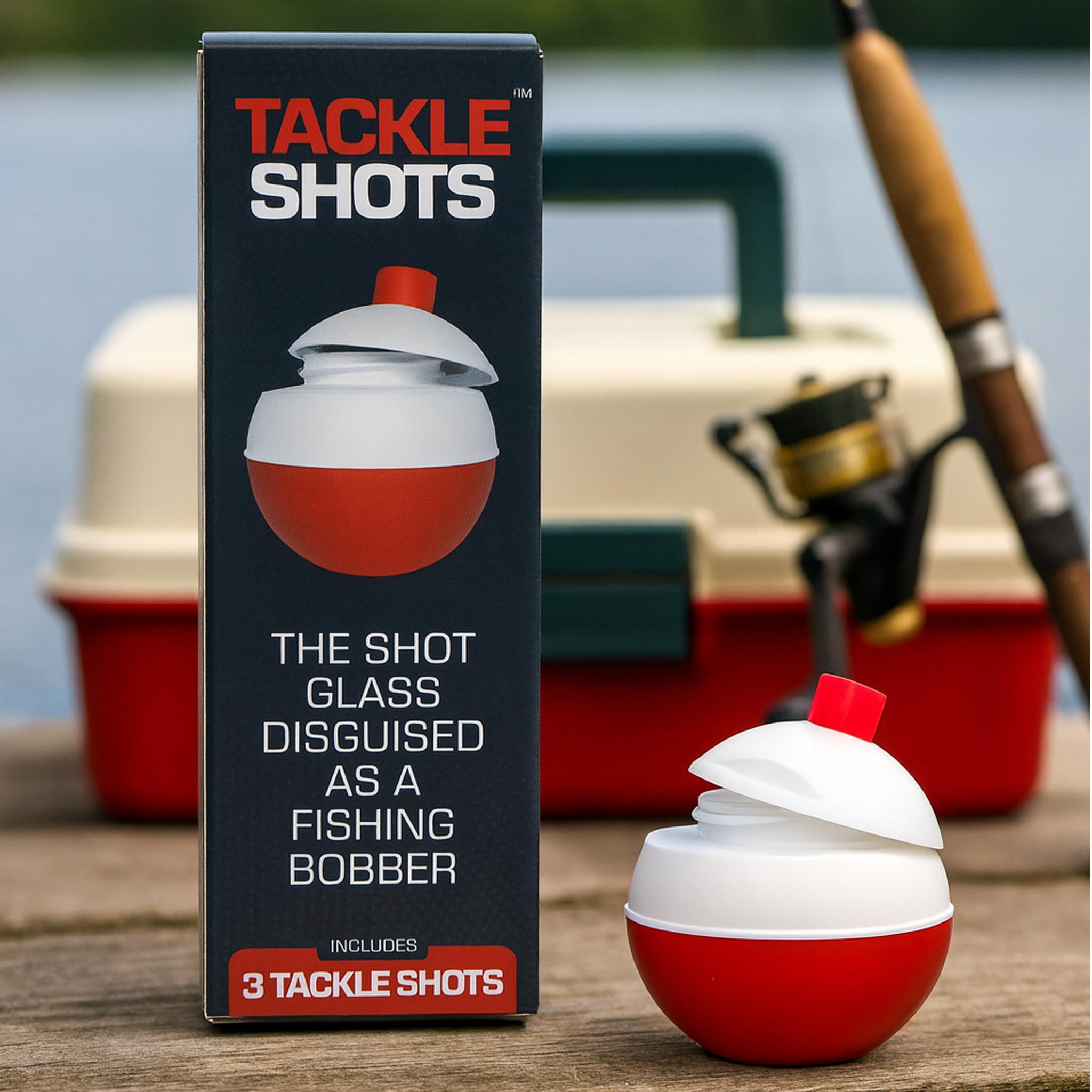 Sport Shots - Wholesale Shot Glass - Tackle Shots™ - Fishing Bobber Shaped Shot Glass5
