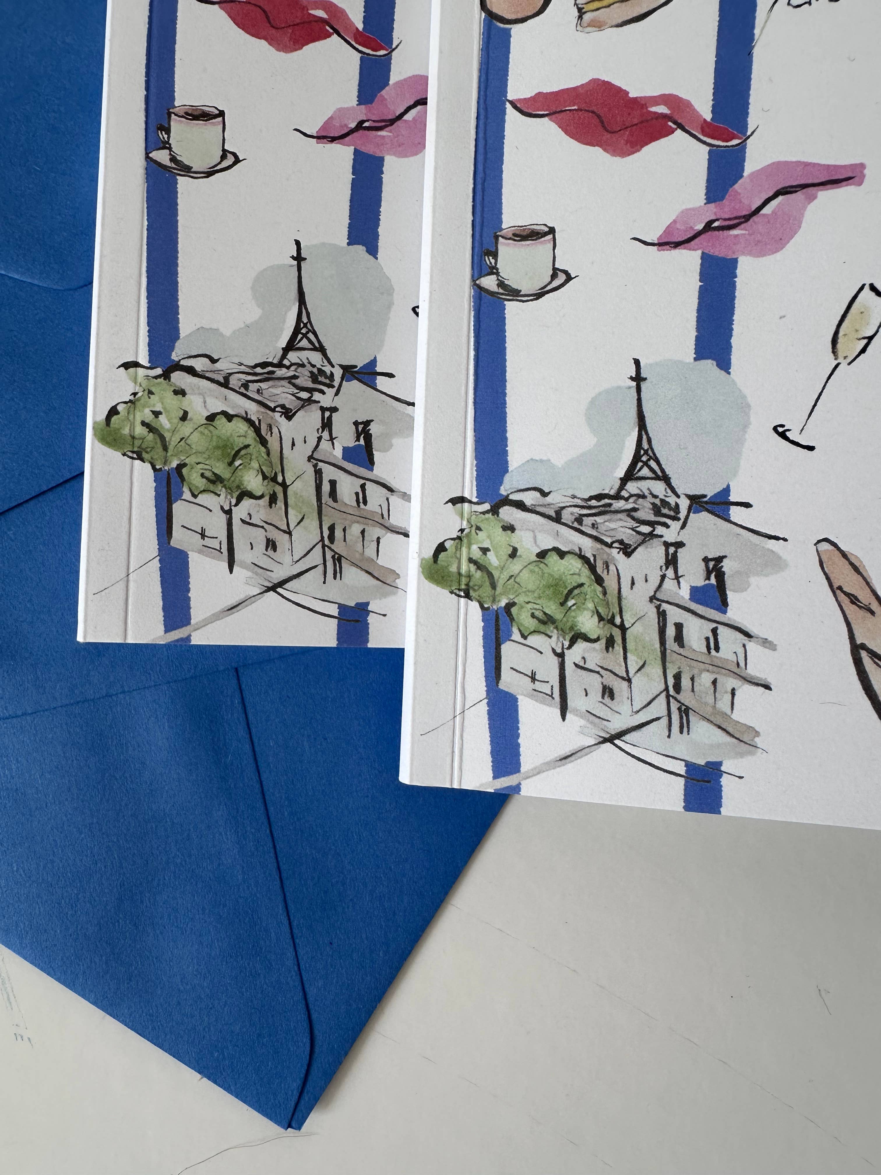 Edinburgh Letters – wholesale Notebook – 'Paris Kisses' A5 Notebook 4