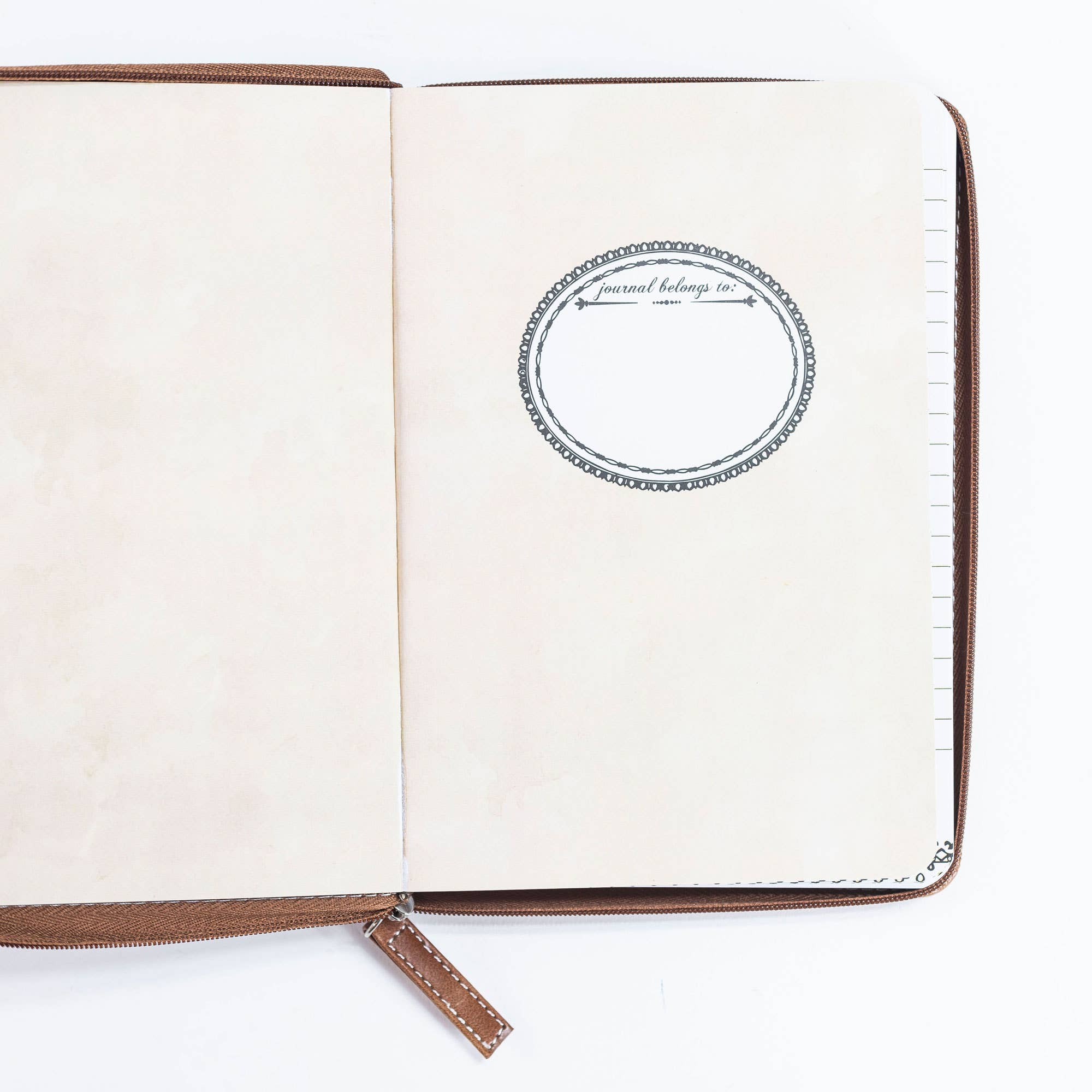 Divinity Boutique - Vente Journal intime - Journal à fermeture éclair marron et noir : Trust5