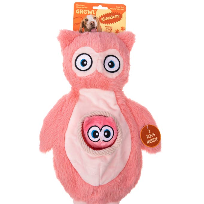 Hofman Animal Care - Wholesale Pet Plush Toy - Dog - Growl Sidekicks Hoot and Hootlet0