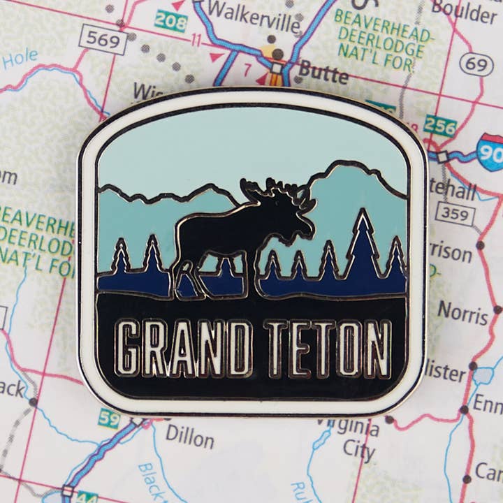 Grand Teton National Park Enamel Pin for wholesale by Vagabond Heart