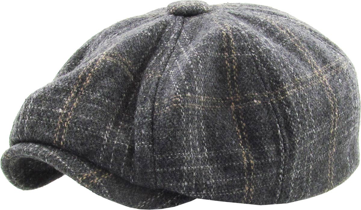 KBETHOS - Vente Casquette gavroche – homme - Ascot à carreaux et boutons6
