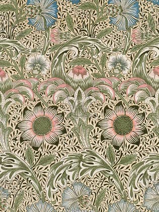 Tabbisocks - Vente Collants – femme - Collant artistique imprimé CORN COCKLE de WILLIAM MORRIS3