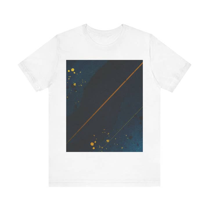 Flicks of Gold Print - Unisex Jersey Short Sleeve Tee for wholesale by Art By Hedwyn