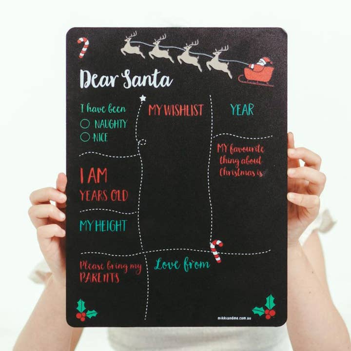 Dear Santa Milestone Board | Double Sided for wholesale by Mikki and Me