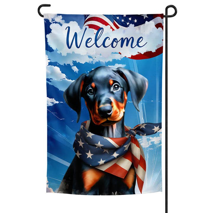 Traci's Fun Creations - Wholesale Flag - Dachshund Patriotic Welcome Garden Flag