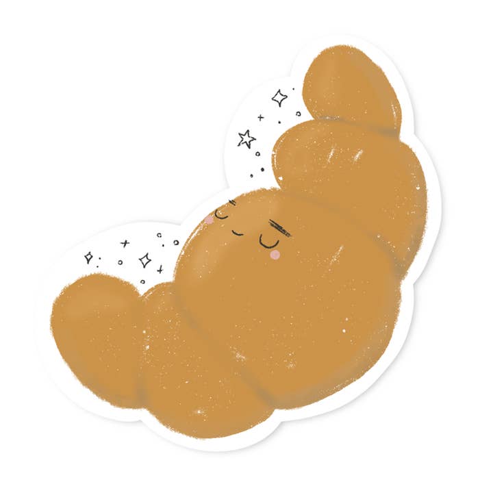 Brot-Mond (Croissant) -Sticker für den Großhandel von New Moon Paper Goods