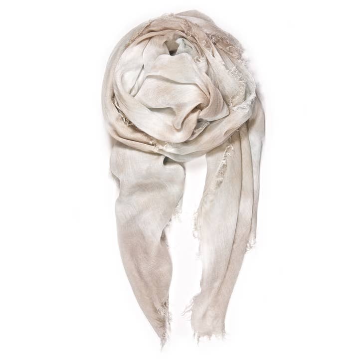 Dubbel Knot Scarf - Eru/blek Aqua för wholesale av fig & bella