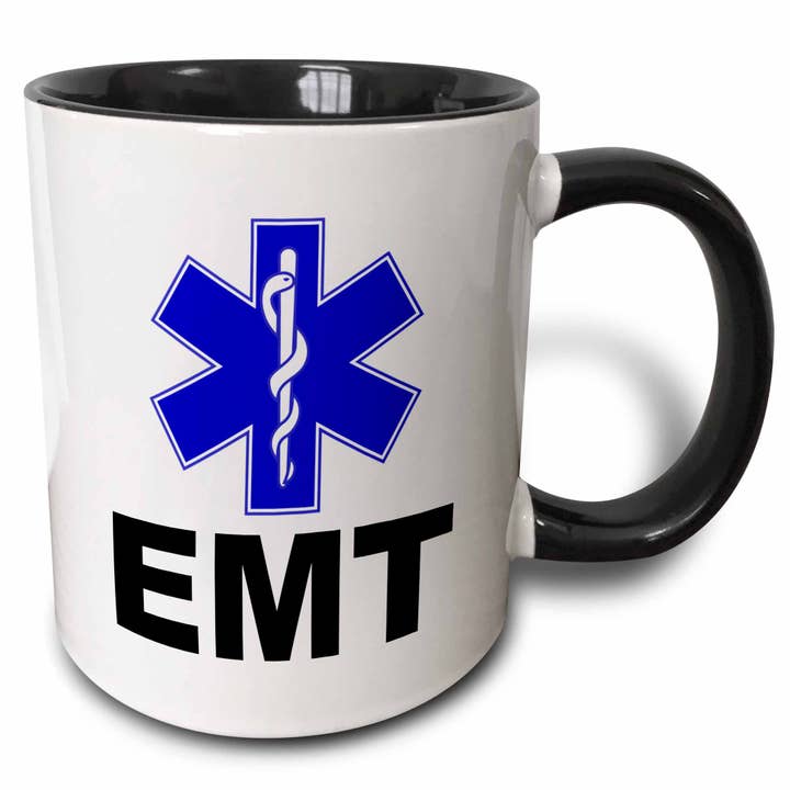 11oz Two-Tone Black Mug EMT for wholesale by 3dRose