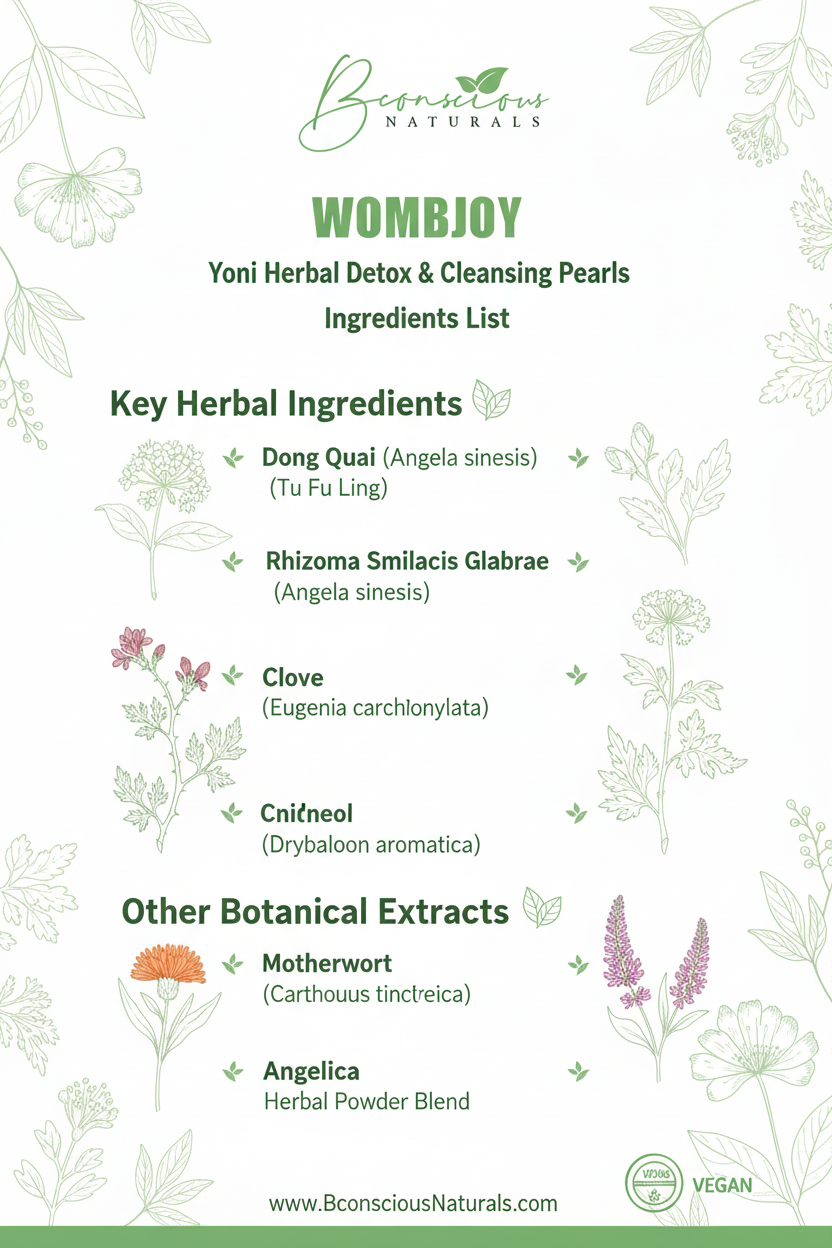 bconsciousnaturals – Limpador/limpeza íntima por atacado – Bconscious Naturals™ Womb Joy (4 unidades) Pérola de Limpeza Yoni Natural Detox Yoni para Saúde Feminina, Rejuvenescimento e Suporte para SOP4