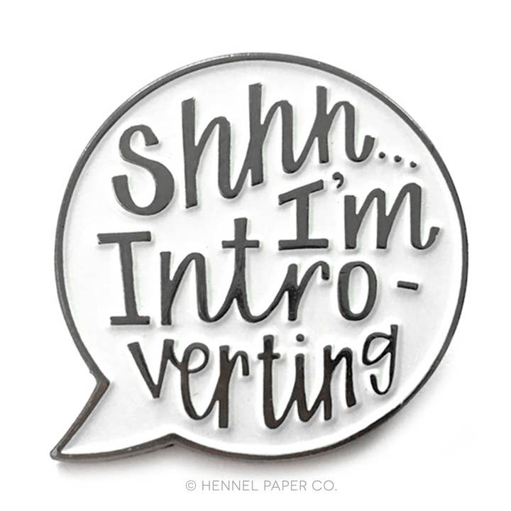 Enamel Pin - Introvert for wholesale by Hennel Paper Co.