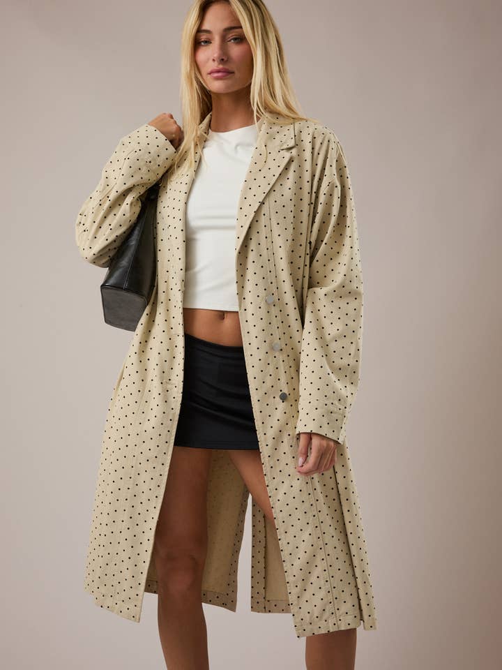 POLKA DOT DENIM COAT for wholesale by LE LIS