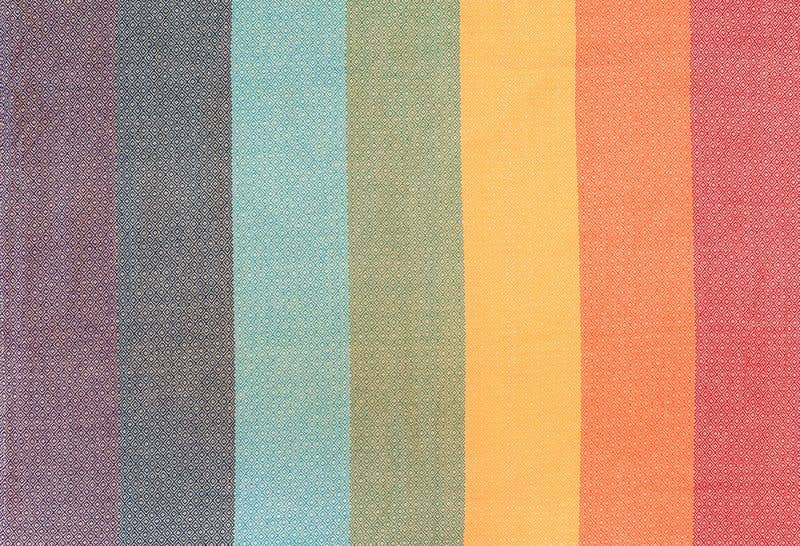 Girasol - Wholesale Baby Wrap/Sling - Ringsling Light Rainbow - recycled cotton, handwoven0