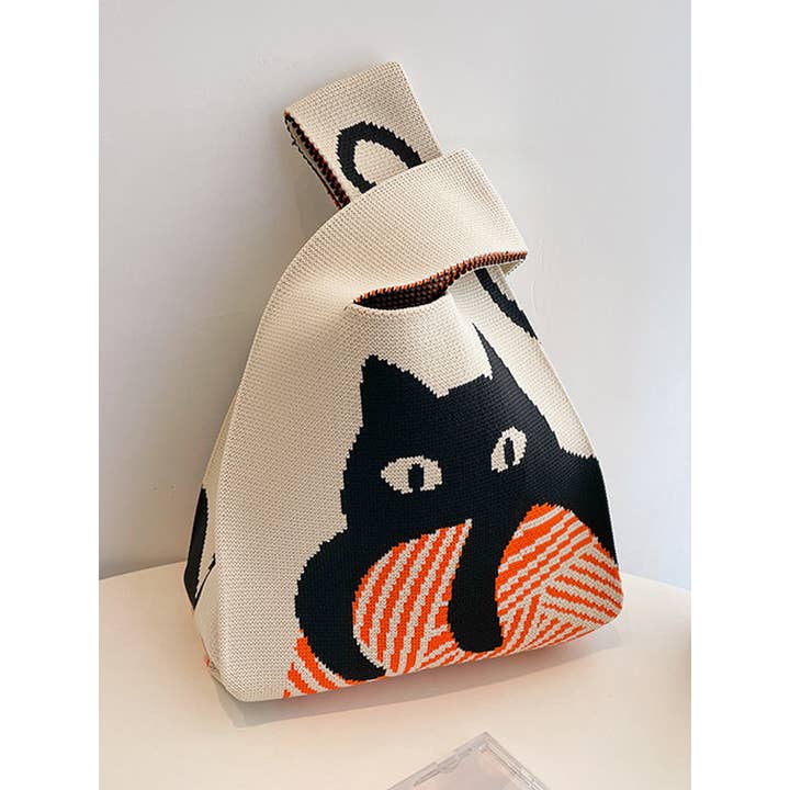 FurDecoration - Wholesale Tote Bag - Women's - Contrast Color Streamer Woven Bags Handbag11