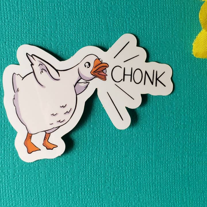Chonk Goose Sticker for wholesale by Meg's Mashables
