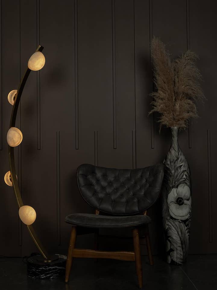 Khartoum Marble Antique Floor Lamp for wholesale by HEKA LIGHTING & TRADING LTD