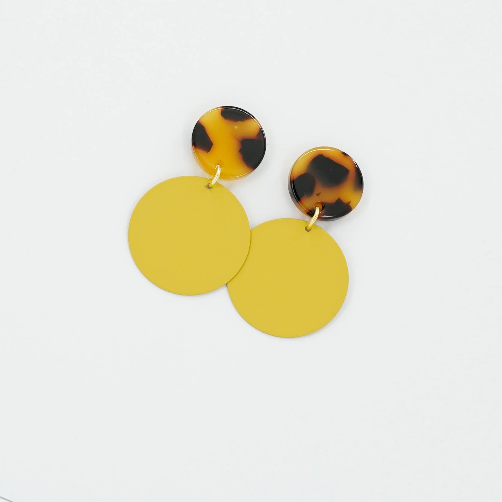 Copper Bee - Wholesale Dangle Earrings - Colour Pop Disc and Tortoiseshell Earrings2