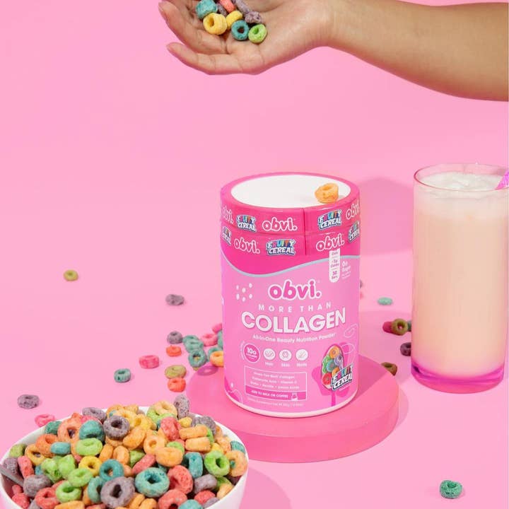 Obvi - Wholesale Powdered Health Drink - Obvi Fruity Cereal Collagen Peptides Powder - Beauty, Health