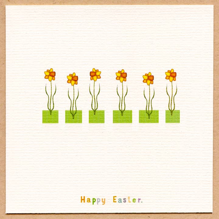 Beth Mueller - Wholesale Easter Card - Daffodils Easter Greeting Card