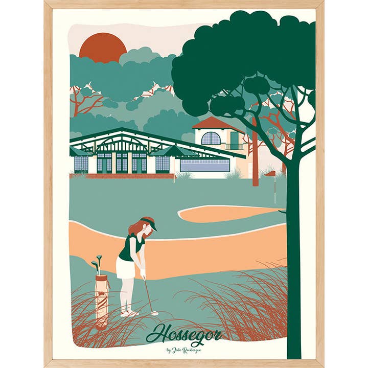Julie Roubergue - Venta al por mayor Pósteres - Cartel Hossegor, The Golf