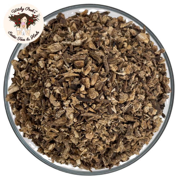 Witchy Pooh's Exotic Teas & Herbs – Chá solto por atacado – Chá de Angélica da Bruxa Pooh - Raiz Cortada e Peneirada, Espírito Santo8