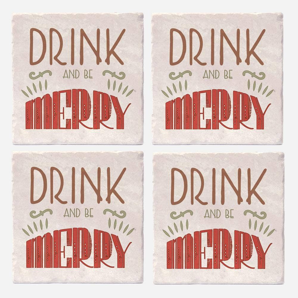 Versatile Coasters - Wholesale Coasters - Drink and Be Merry Coasters0